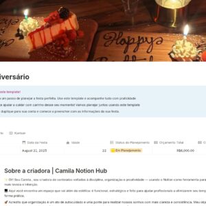 Planejamento Festa de Aniversário