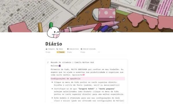 Template de Transformação emocional e clareza mental