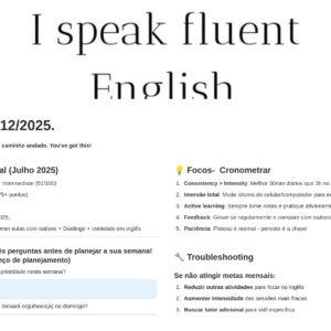 Plano de Estudos para Idiomas