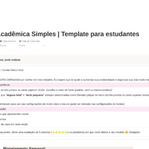 Template para estudantes
